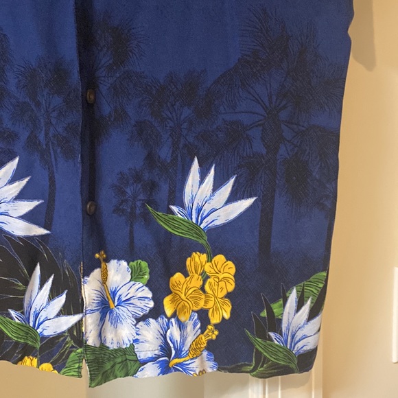 GEORGE l Men’s Short-Sleeve l Rayon l Button-down l Casual l Vibrant Blue l Sz L - Picture 3 of 13